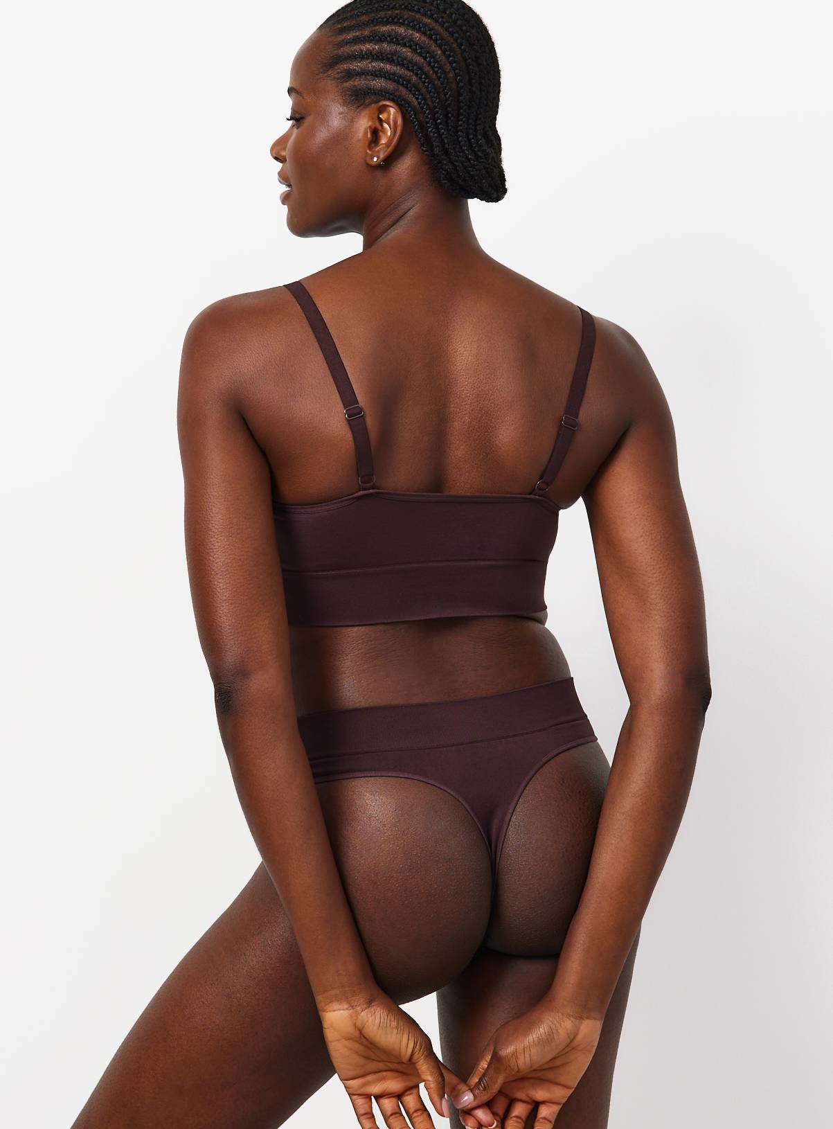 Tonal 3 Pack Seamless Padded Crop Tops S - Image 5